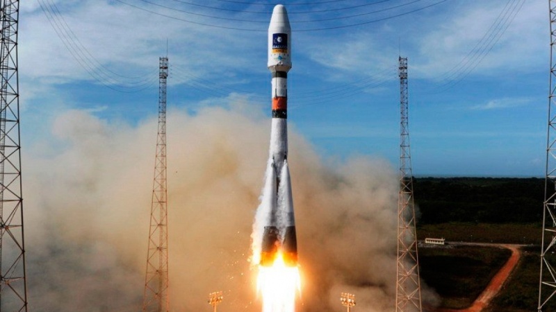 Ракета «Союз-СТ» с европейским спутником стартовала в Гвиане